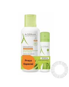 A-Derma Exomega Control Creme Emoliente 400ml+Of Spray 50ml