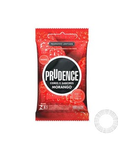 Prudence Preservativos Cores e Sabores Morango cx3